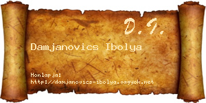 Damjanovics Ibolya névjegykártya