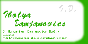 ibolya damjanovics business card